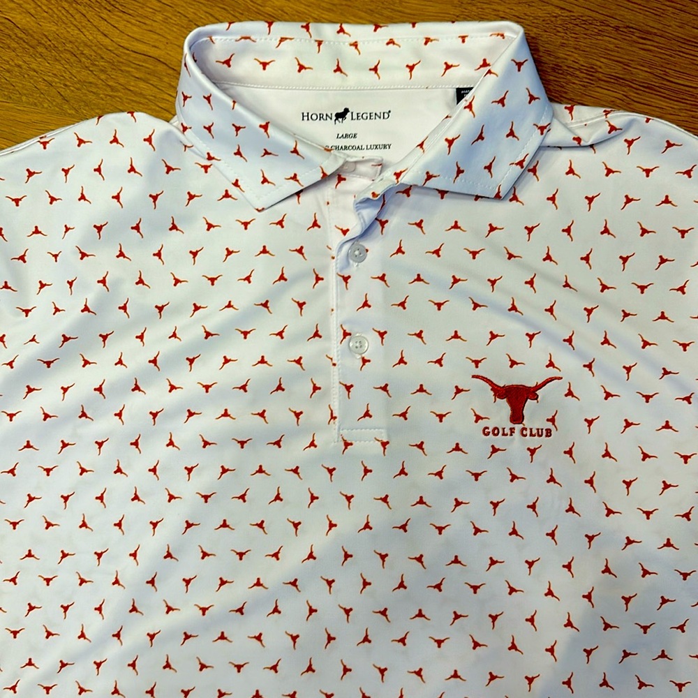 UT Longhorns golf shirt size large from UT Golf Club. Great condition